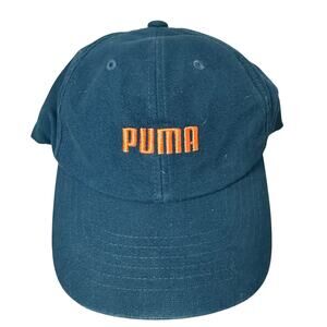 Vintage Puma Men's Baseball Hat Midnight Blue Suede Style Fabric Streetwear OS
